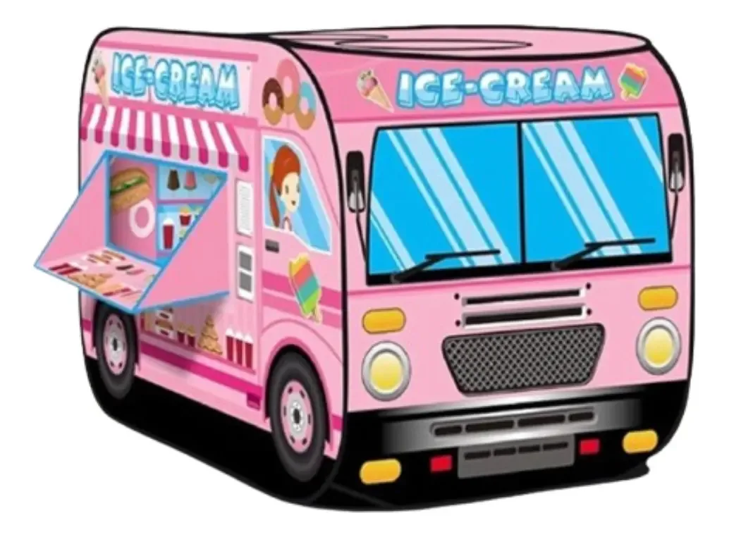 Barraca infantil dobrável Fabrica Ice Cream Hw23194541 rosa