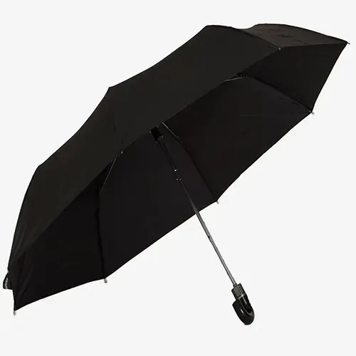 Guarda-chuva Automático Voyagem Masculino, Liso Preto