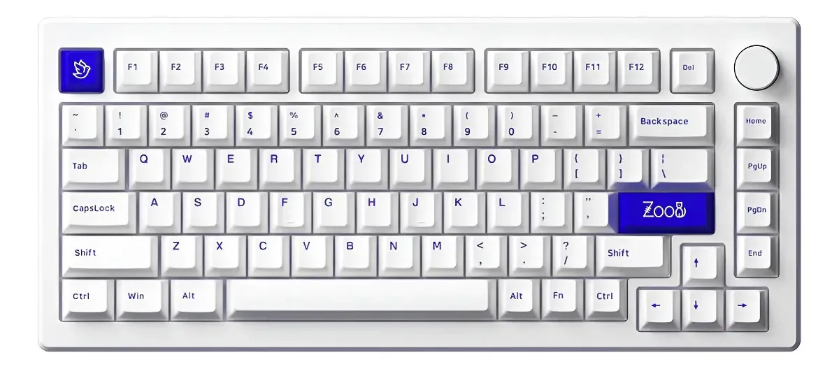 Teclado Mecânico Akko MOD007B Branco RGB para Gamers