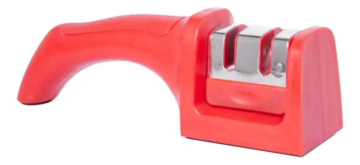 Afiador de facas vermelho