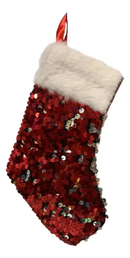 Enfeite de botas de Natal, lantejoulas, decoração, cores, cor vermelha