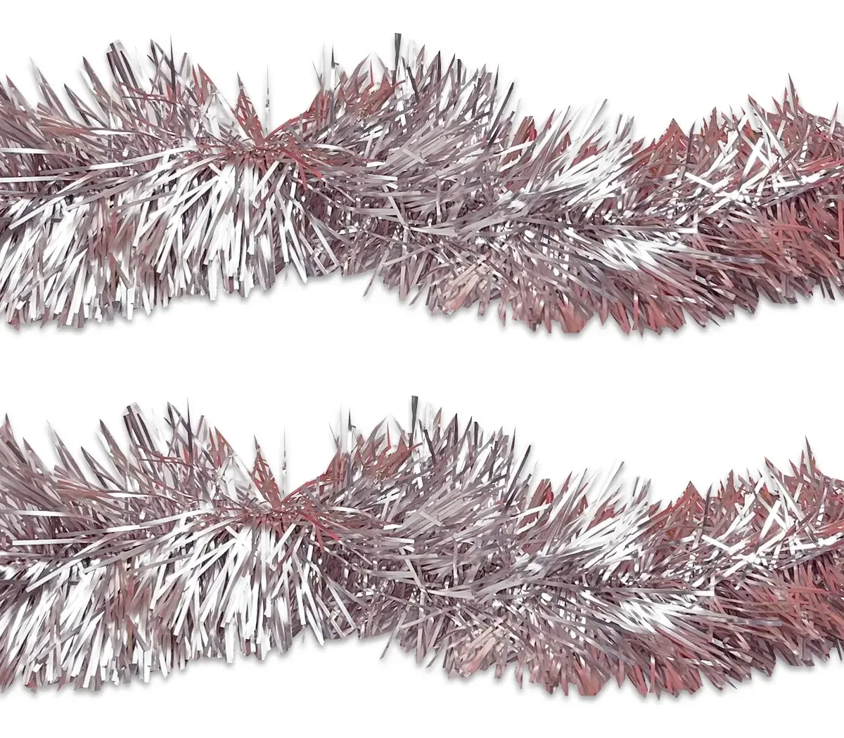 Boas, guirlandas peroladas, enfeite de Natal, rosa e champanhe, boa