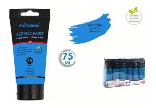 Tintas acrílicas de secagem rápida, pigmentos, tinta de 75 ml