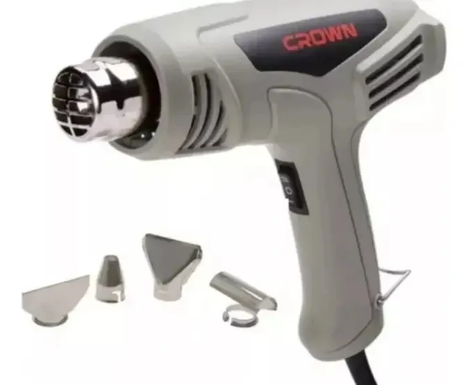 Pistola de calor Crown 1600w com acessórios cinza