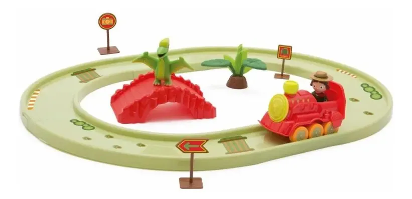 Pista de brinquedo Dino com acessórios 17 peças