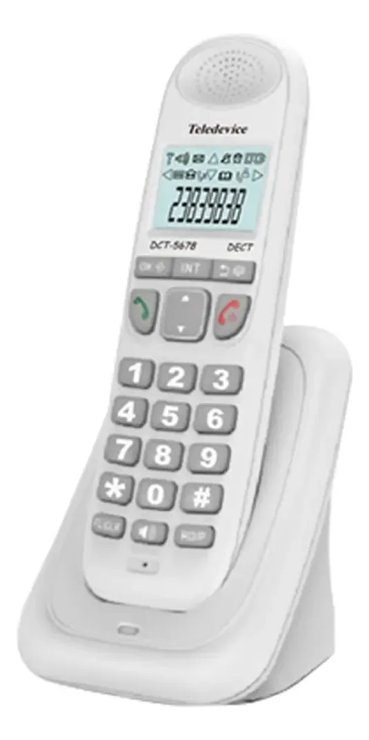 Telefone de mesa Bdcakeudg Classic Retro Design, telefones fixos com tela retroiluminada, telefones fixos para recepção, escritório doméstico, controle de volume (branco)