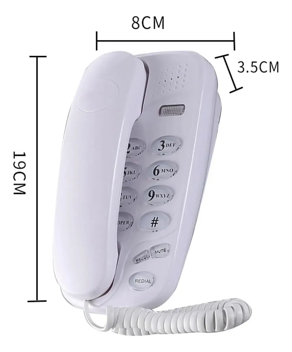 Bdcakeudg Telefones Fixos - Telefones de Parede para Telefone Fixo, Telefone Fixo com Cabo, Telefones para Crianças, para Sala, Escola, Lar, Escritório(vermelho)