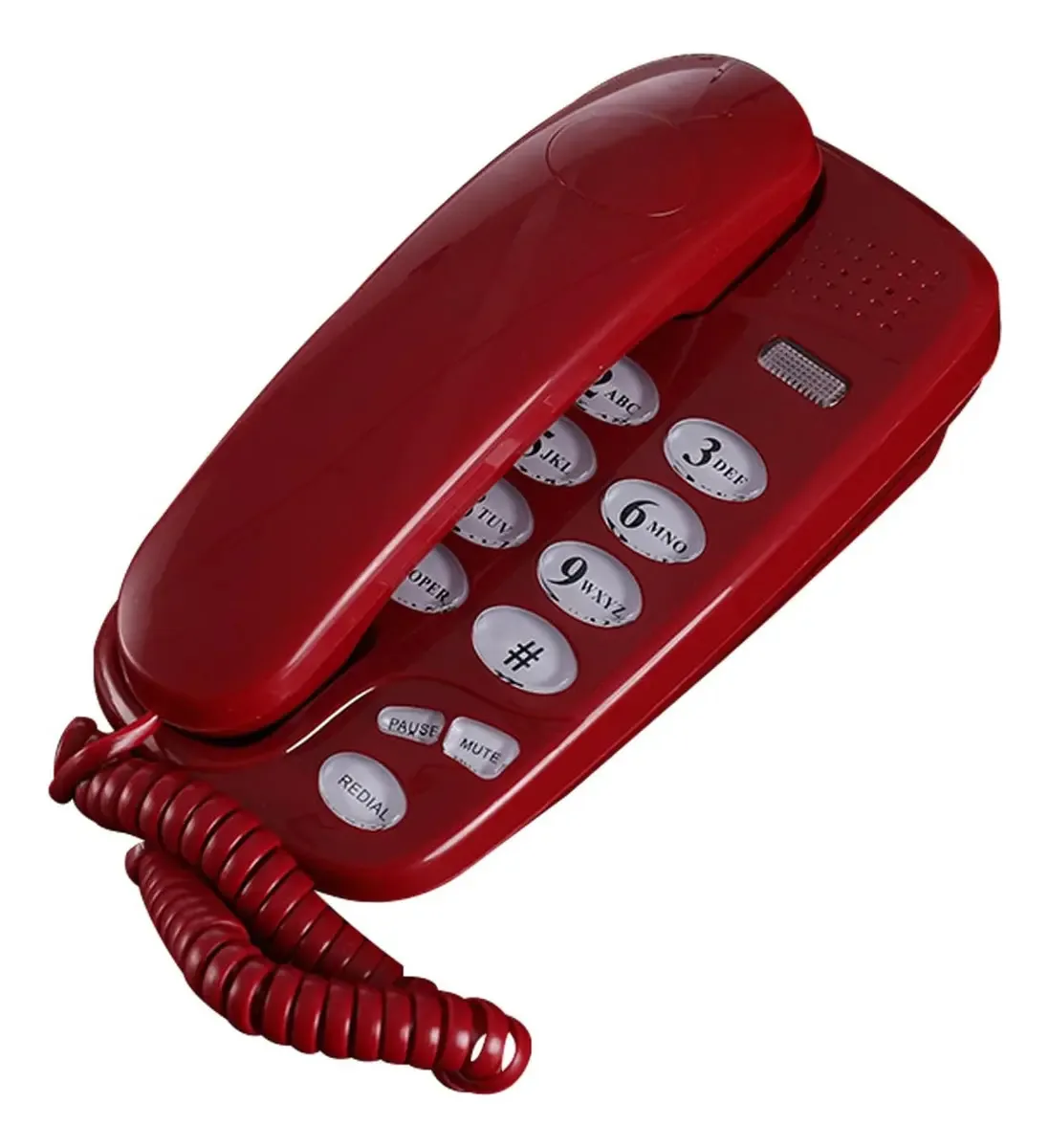 Bdcakeudg Telefones de Parede Para Telefones Fixos - Telefones Fixos Com Fio, Telefones Para Idosos Com Som Claro No Ouvido, Para Recepção, Escritório Em Casa Com Viva-voz(vermelho)