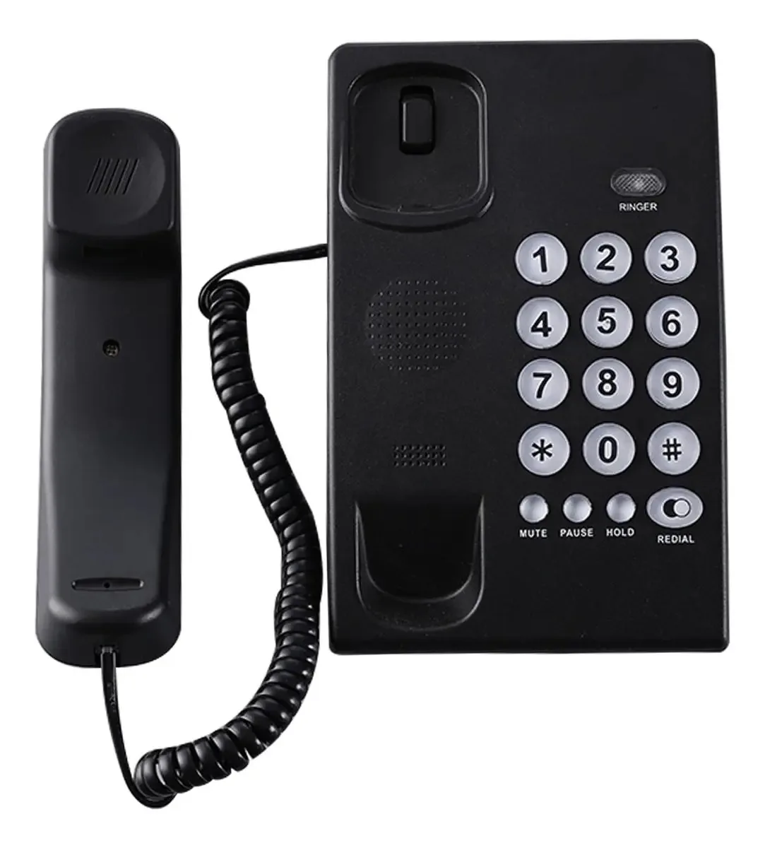 Bdcakeudg Telefones de Parede Para Linha Fixa - Telefones Fixos, Design Retrô Clássico, Som Claro no Ouvido, Telefone com Fio, Para Sala de Estar, Escola, Casa, Escritório(preto)