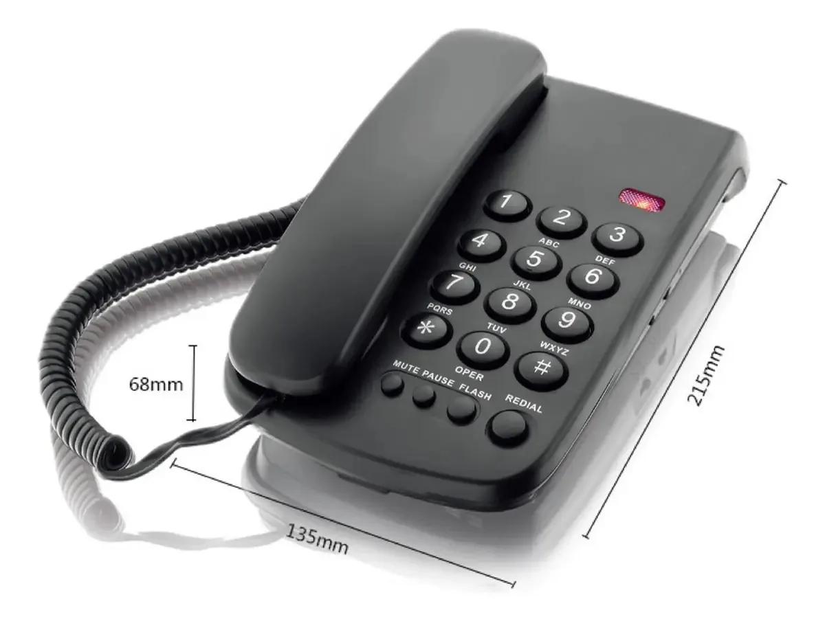 Bdcakeudg Telefones de Parede para Telefones Fixos - Telefones com Fio - Telefones de Mesa, Tela de Alto Contraste de Fácil Leitura, Design Retrô Clássico para Hotéis, Hospitais, Escolas