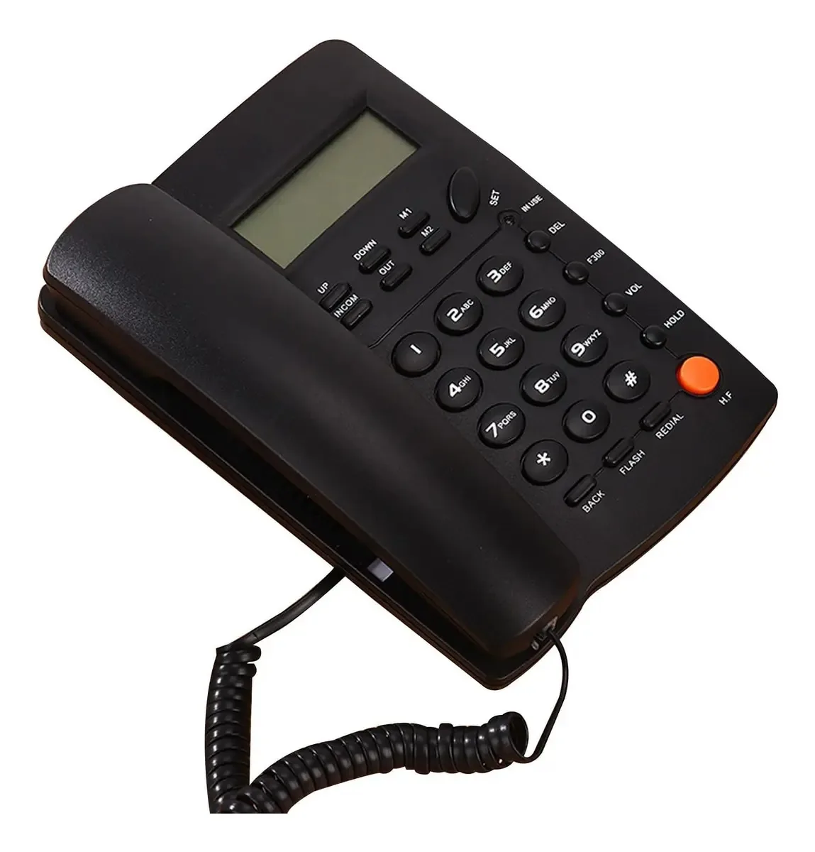 Bdcakeudg Telefone com Fio - Telefones de Parede para Telefones Fixos Telefone com Fio Telefone de Mesa, Controle de Volume Design Retrô Clássico com Alto-falante para Hotéis, Hospitais