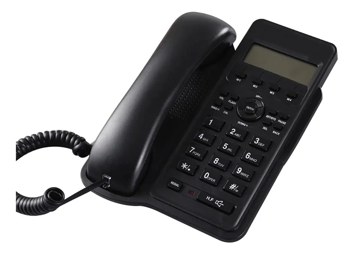 Bdcakeudg Telefones Fixos, Telefone Com Fio E Viva-Voz, Tela Retroiluminada, Telefone De Mesa, Telefone De Parede Para Sala De Estar, Escola, Casa E Escritório, Para Telefone Fixo(preto)