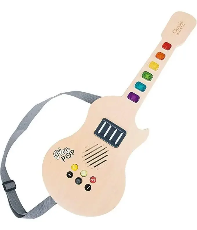 Guitarra de madeira Classic World com sons