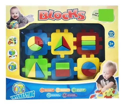 Blocos X36 peças, plástico, na caixa