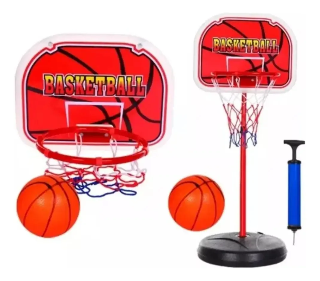 Jogo de basquete infantil com base e bola