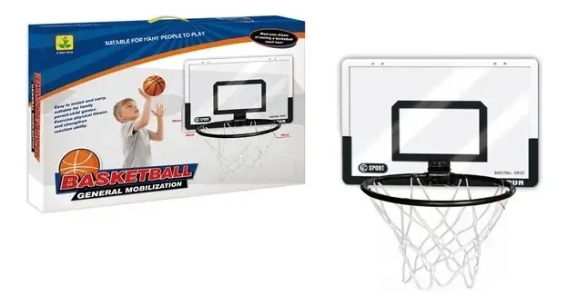 Conjunto de parede de basquete infantil com bola