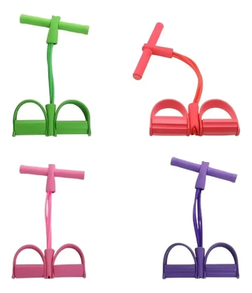 Pacote de 4 pernas de resistência, pernas elásticas, pedais e braços