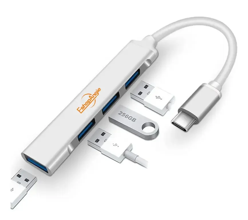 Adaptador USB Hub Tipo C 4 X Usb 3.0 4 em 1