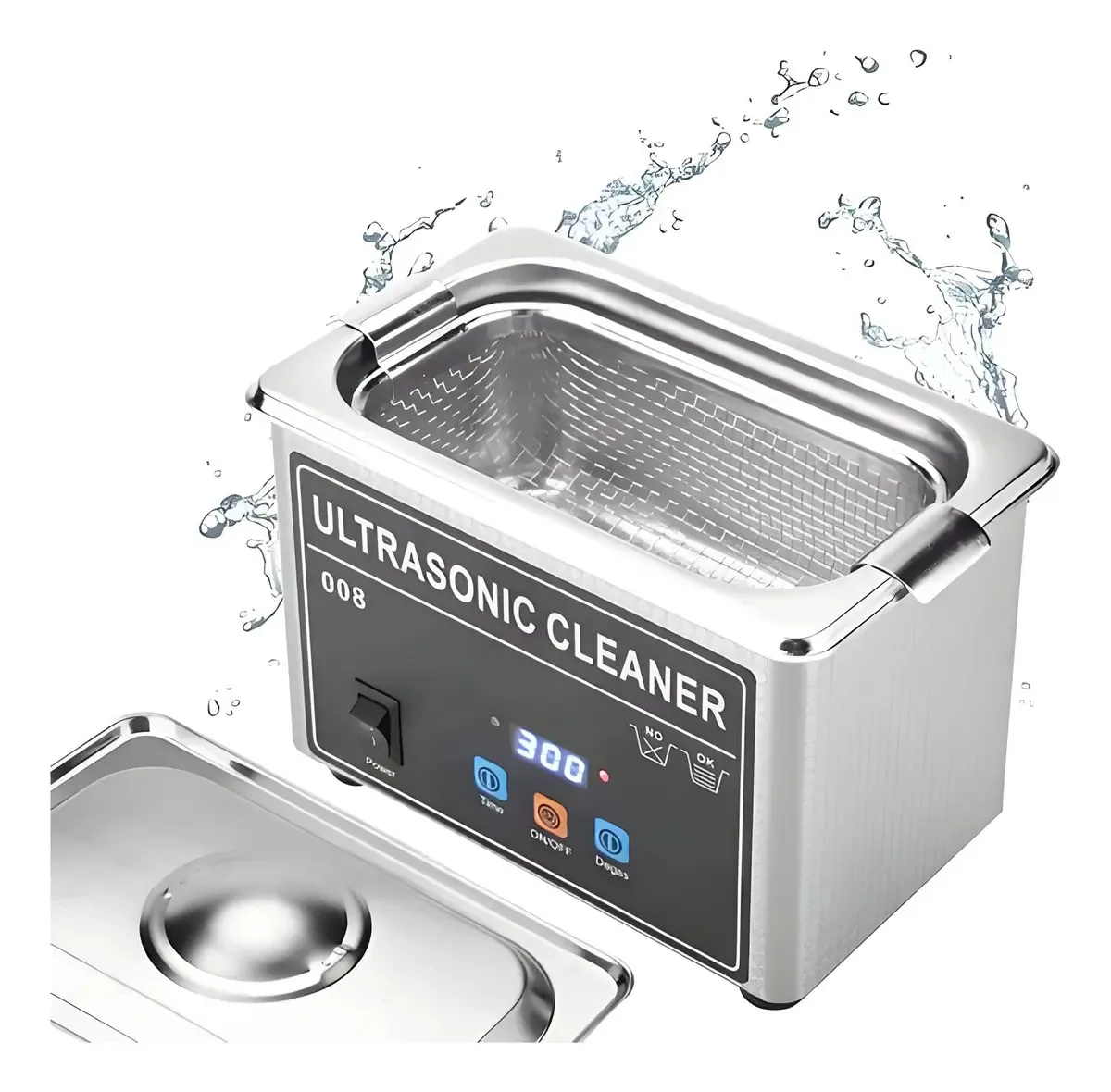 Máquina de limpeza de joias, limpador ultrassônico profissional de alta frequência 008 para limpeza perfeita, limpador ultrassônico para relógios artesanais, chaveiros, facas