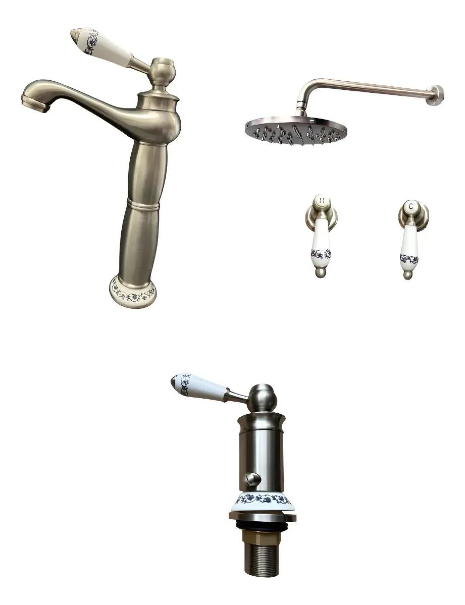 Conjunto Completo para Banheiro Monocomando Chuveiro Bidê Torneira Níquel