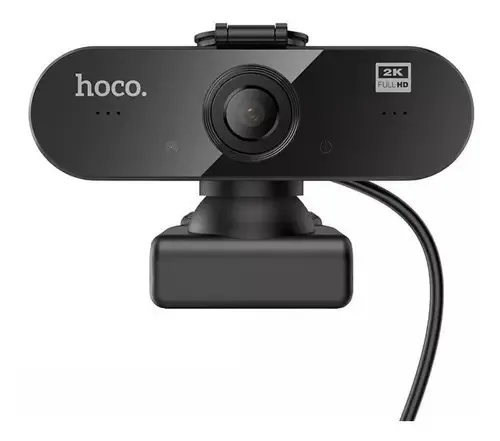 Webcam Hoco Di06 2k com microfone USB preto