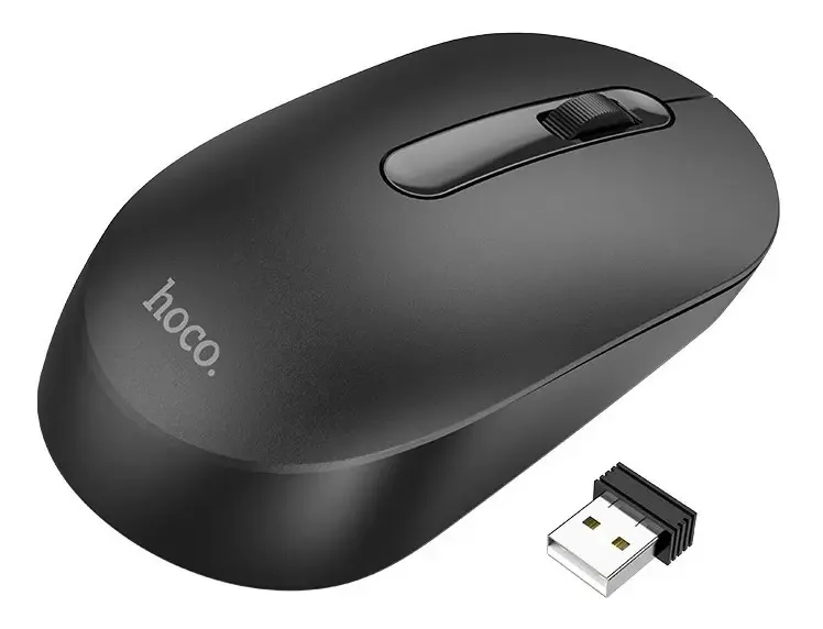Mouse sem fio ergonômico e ergonômico Bluetooth 2.4G, cor preta