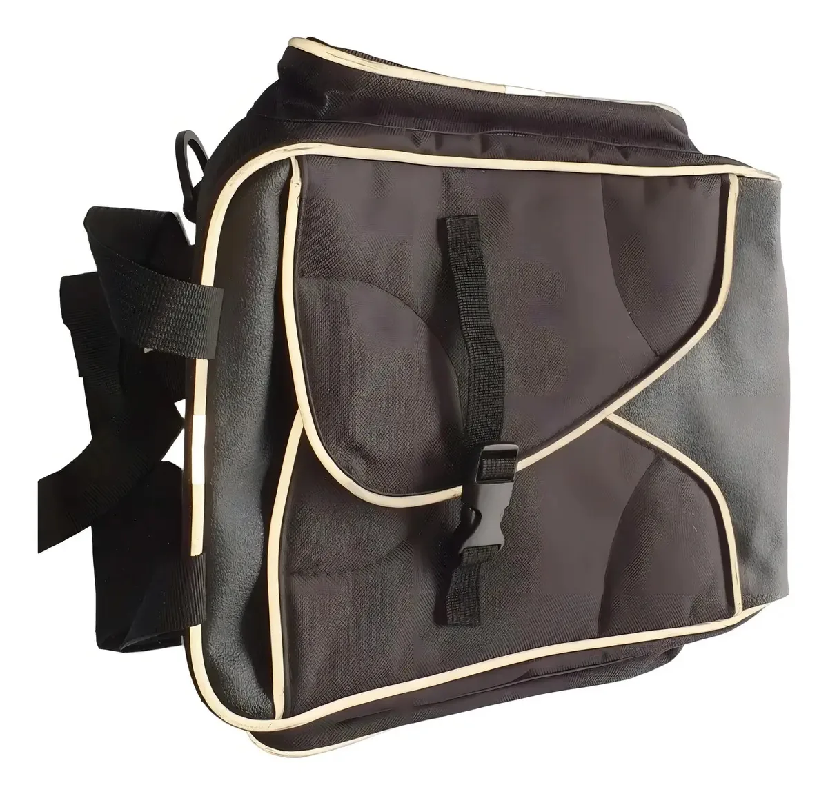 Bolsa de tanque refrativa magnética preta para motocicleta