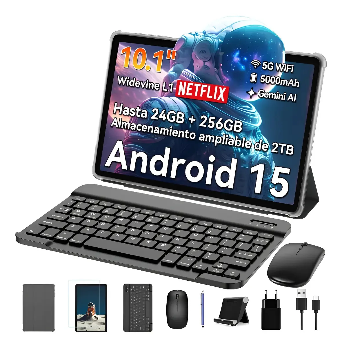 Tablet e tablets Tabwee T20 Android15 24+256 Gb Rom/2 Tb Tf
