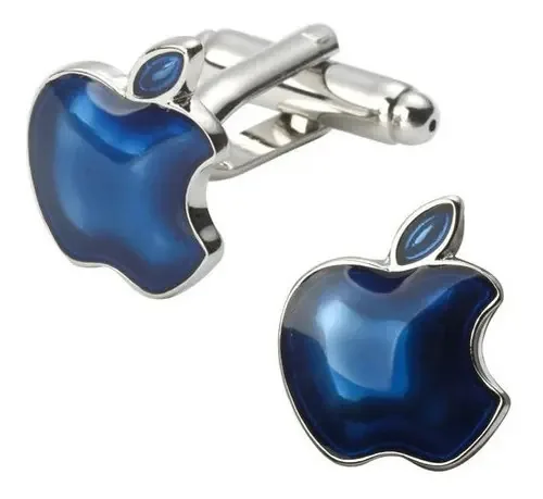 Abotoadura Símbolo Apple Azul / Maça - Par 143