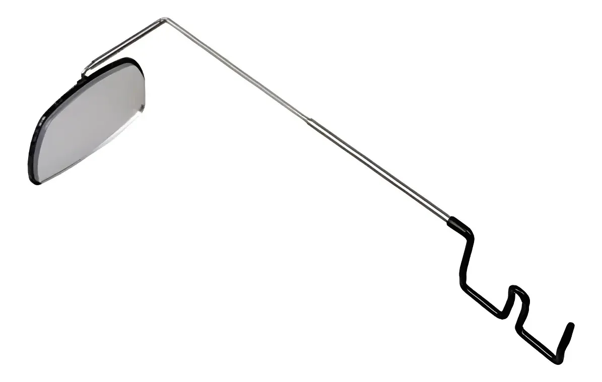 Espelho retrovisor para bicicletas, lentes e capacete, cor prata