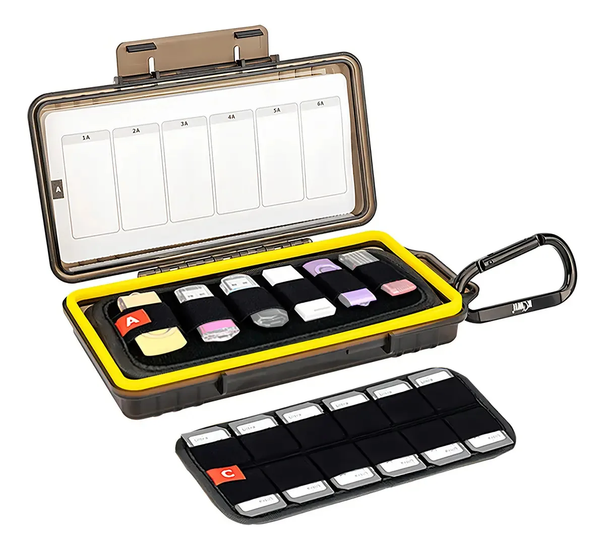 (12 USB+24 SD) Capa de pen drive USB com adesivos, durável
