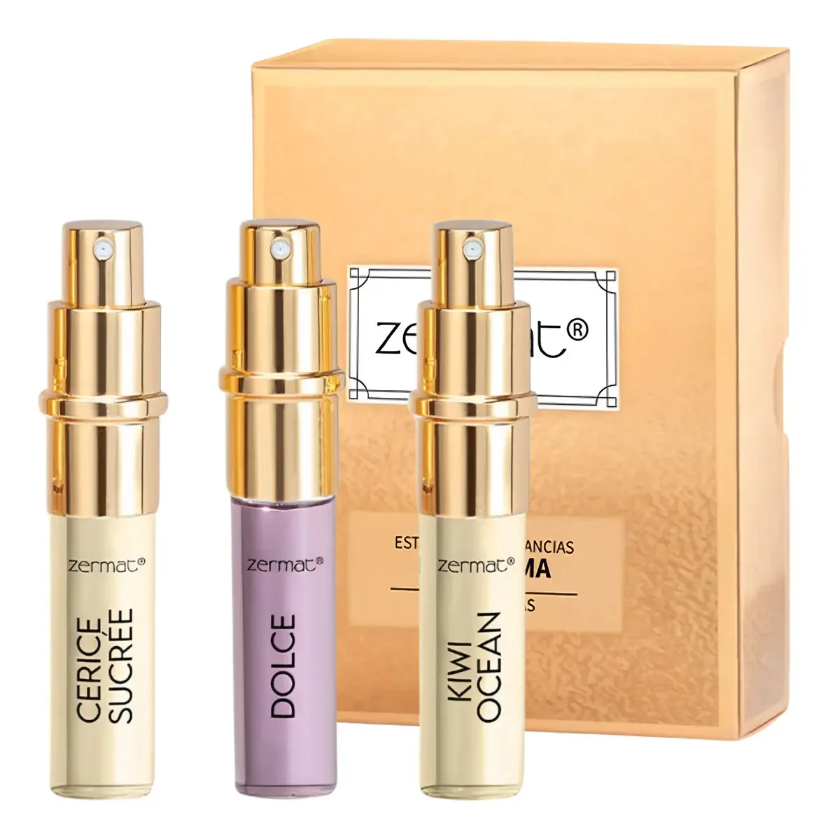 3 fragrâncias recarregáveis Zermat para mulheres 3 x 15 ml