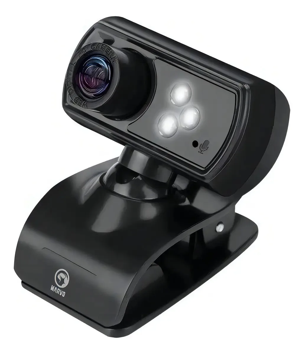 Webcam Marvo MPC01 1080p Microfone Integrado USB Preto