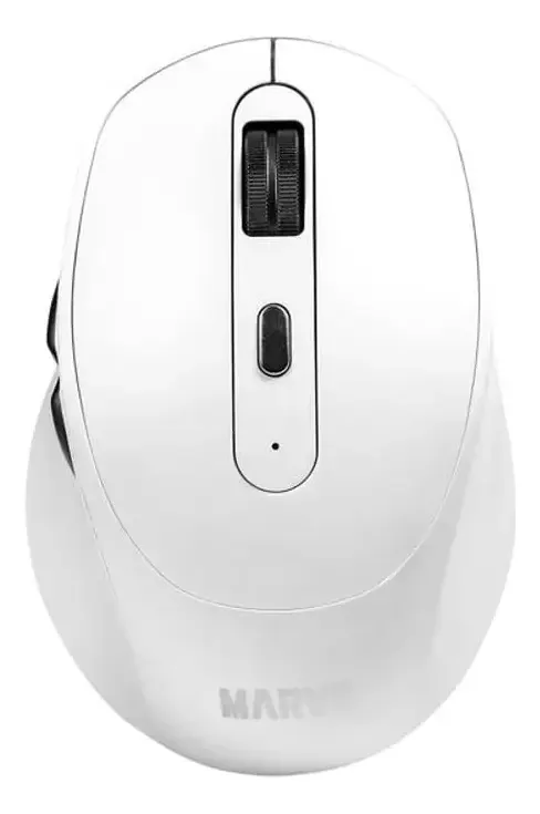 Mouse Marvo WM106w Dual Wireless 2.4G e Bluetooth 5.1, cor branca