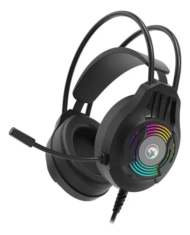 Headset Gamer Marvo H8326, RGB, Drivers 40mm, Preto, H8326