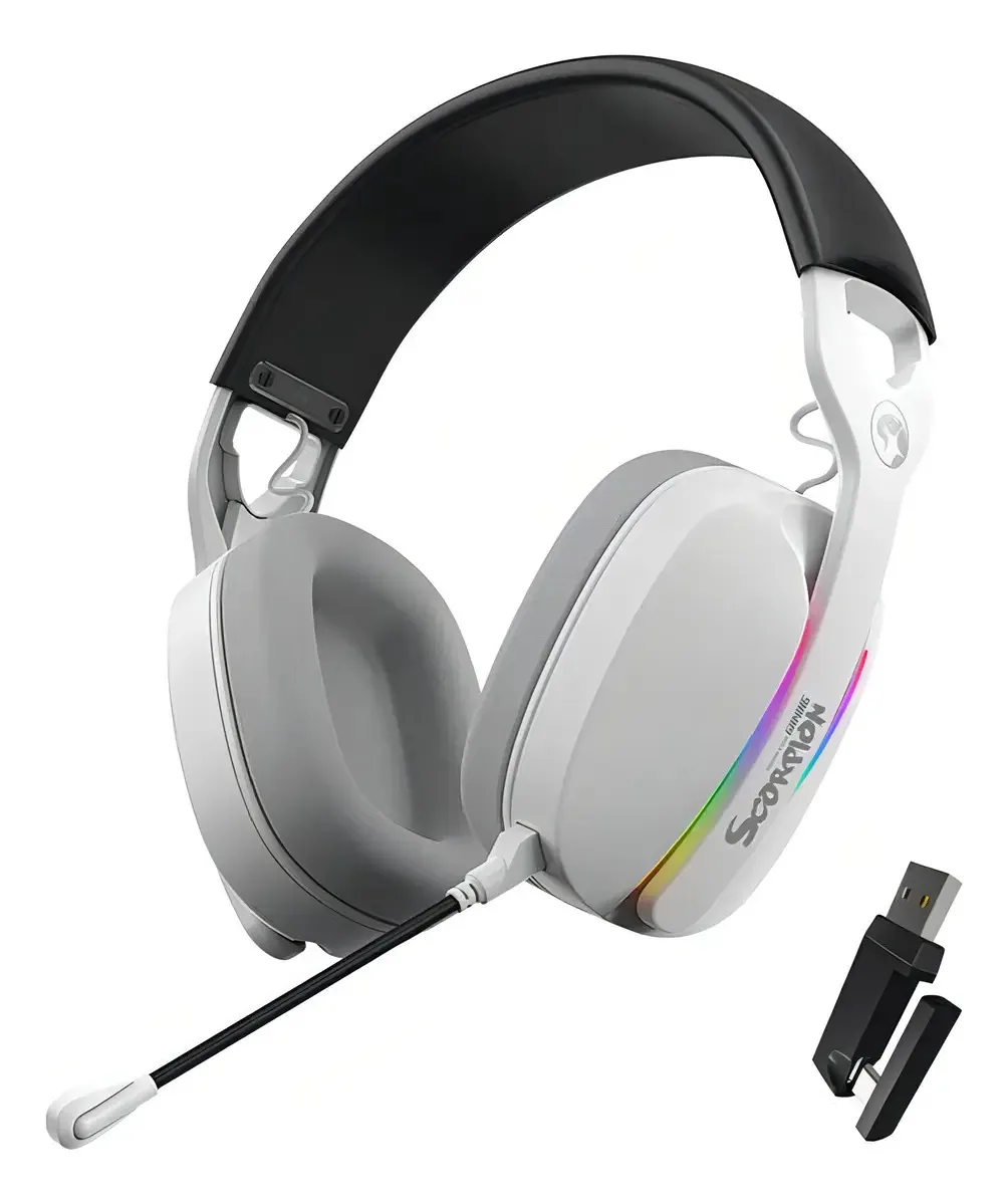 Headset Gamer Marvo Hg9086w 70w Rgb Wireless Drivers 40mm Wh