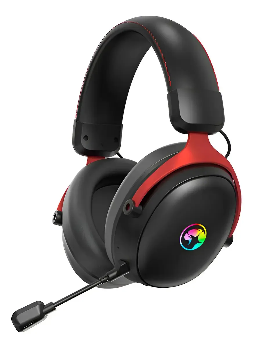 Headset Gamer Marvo Hg9076w , Rgb, Wireless, Drivers 50mm
