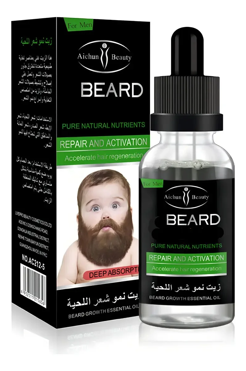 Óleo Facial Crescimento Barba Bigode Cabelo Beard Growth