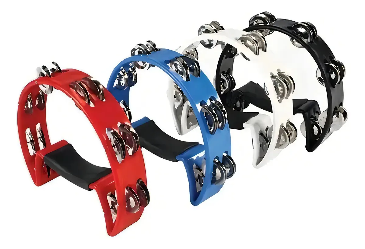Half Moon Ring Tambourine 32 chocalhos, cor azul