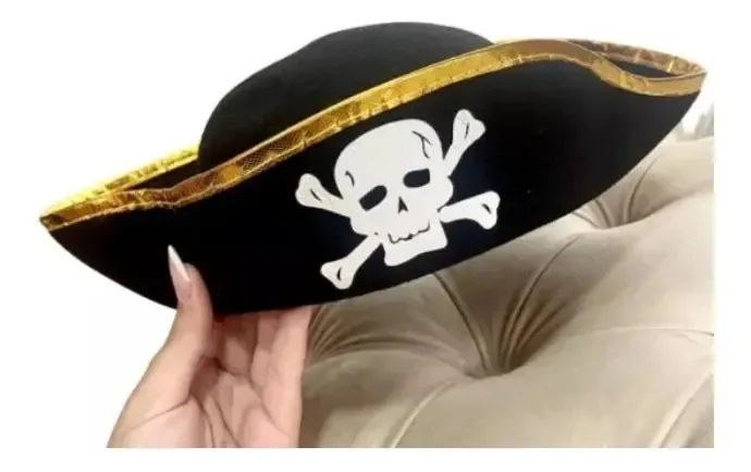 Chapéu De Pirata Fantasia E Cosplay Cor Preto