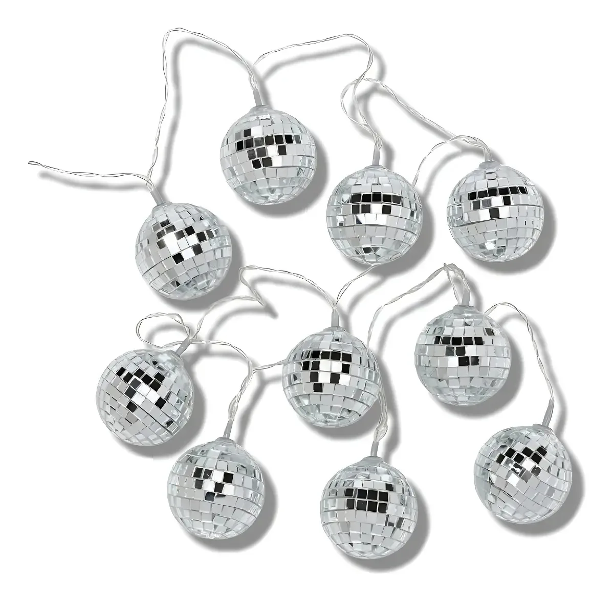 Rl De Led Com Mini Globos Espelhdos P/ Pendurr Decorr