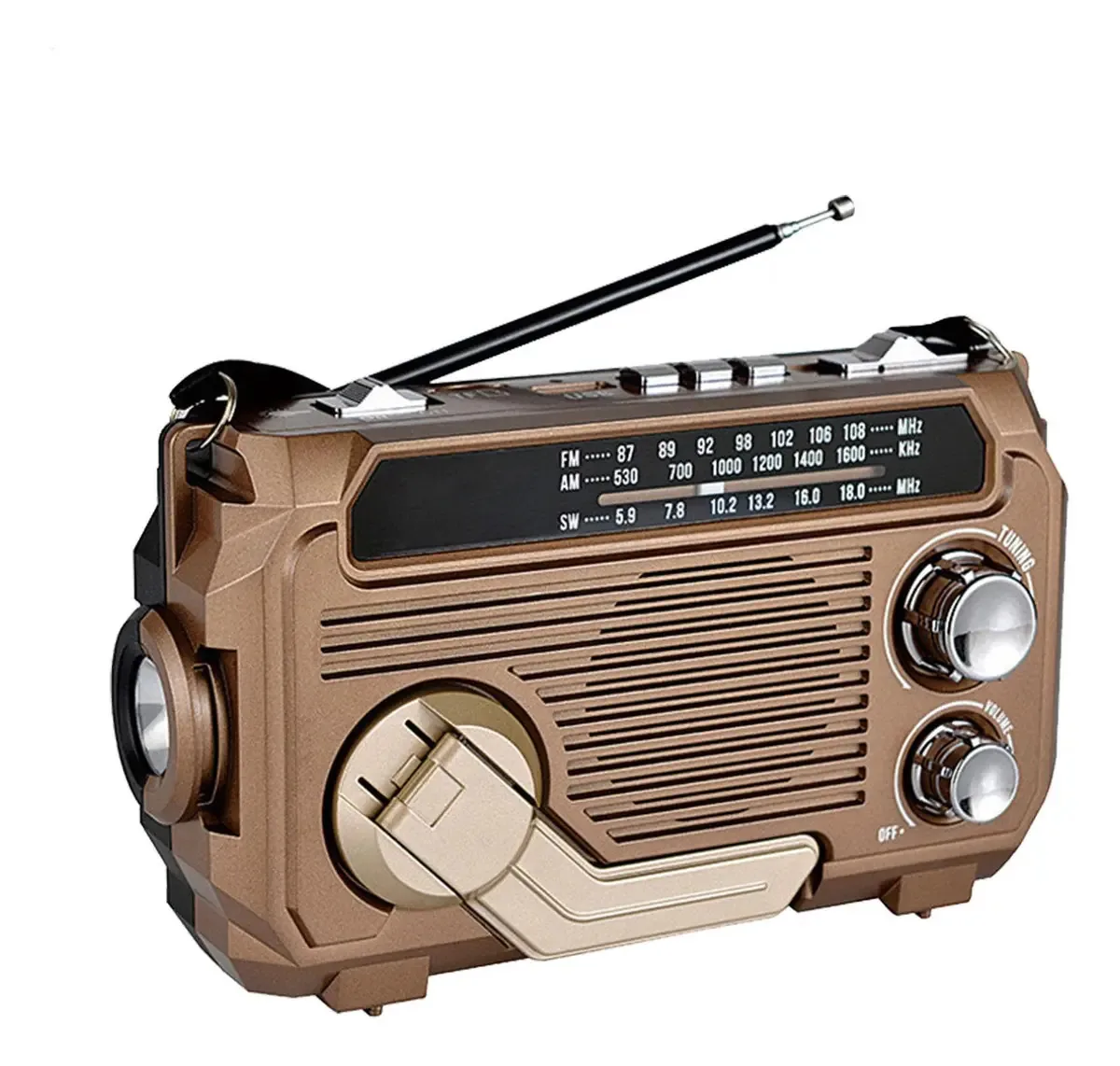 Rádio Crank Crank e rádio solar Rádio meteorológico