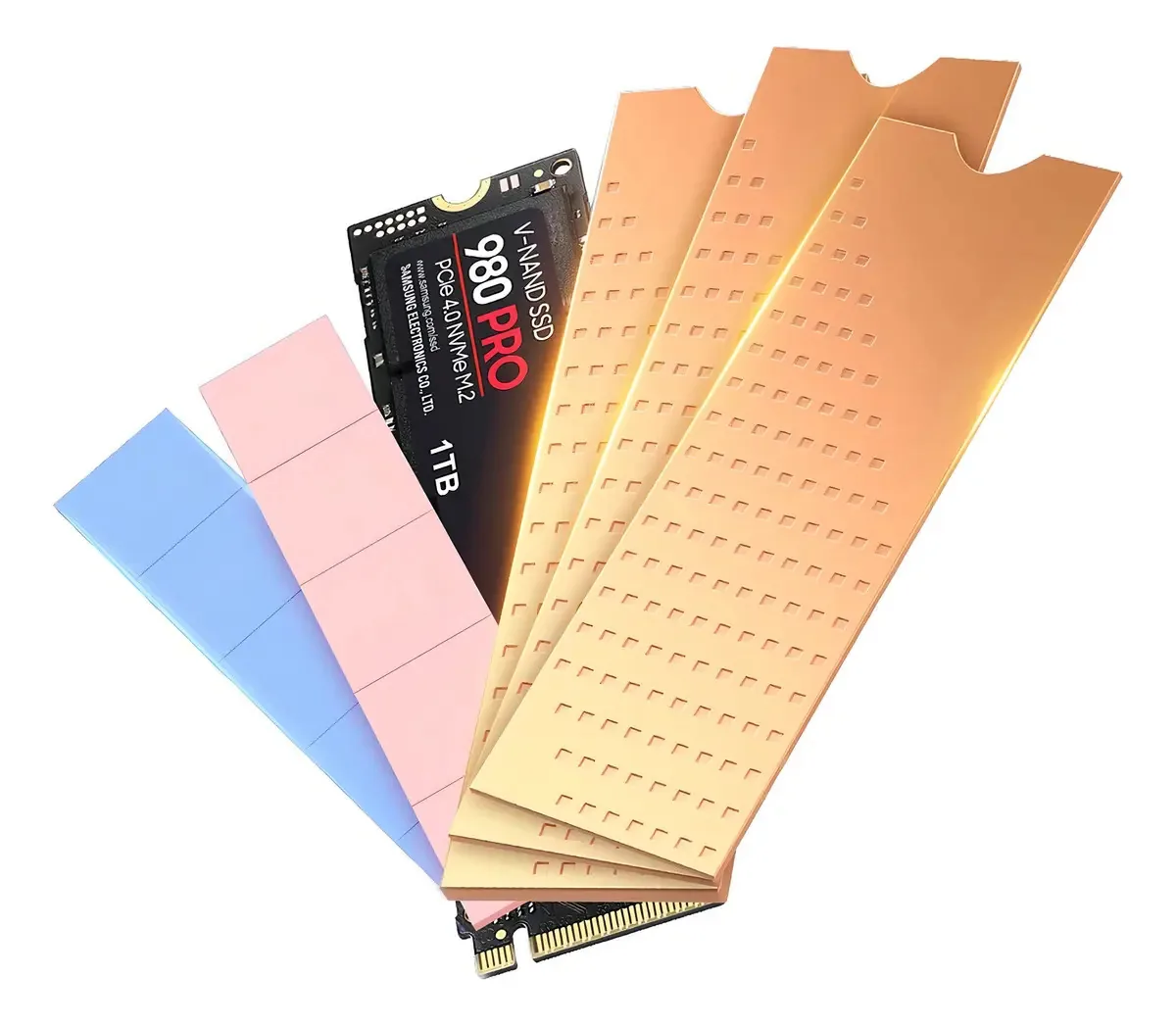 Dissipador Térmico JEYI Cobre SSD M.2 2280 Compatível Notebook PC