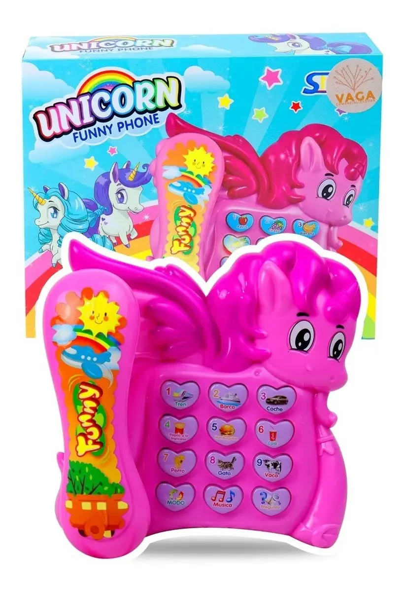 Brinquedo telefônico Unicorn Didactic Musical Light Sound