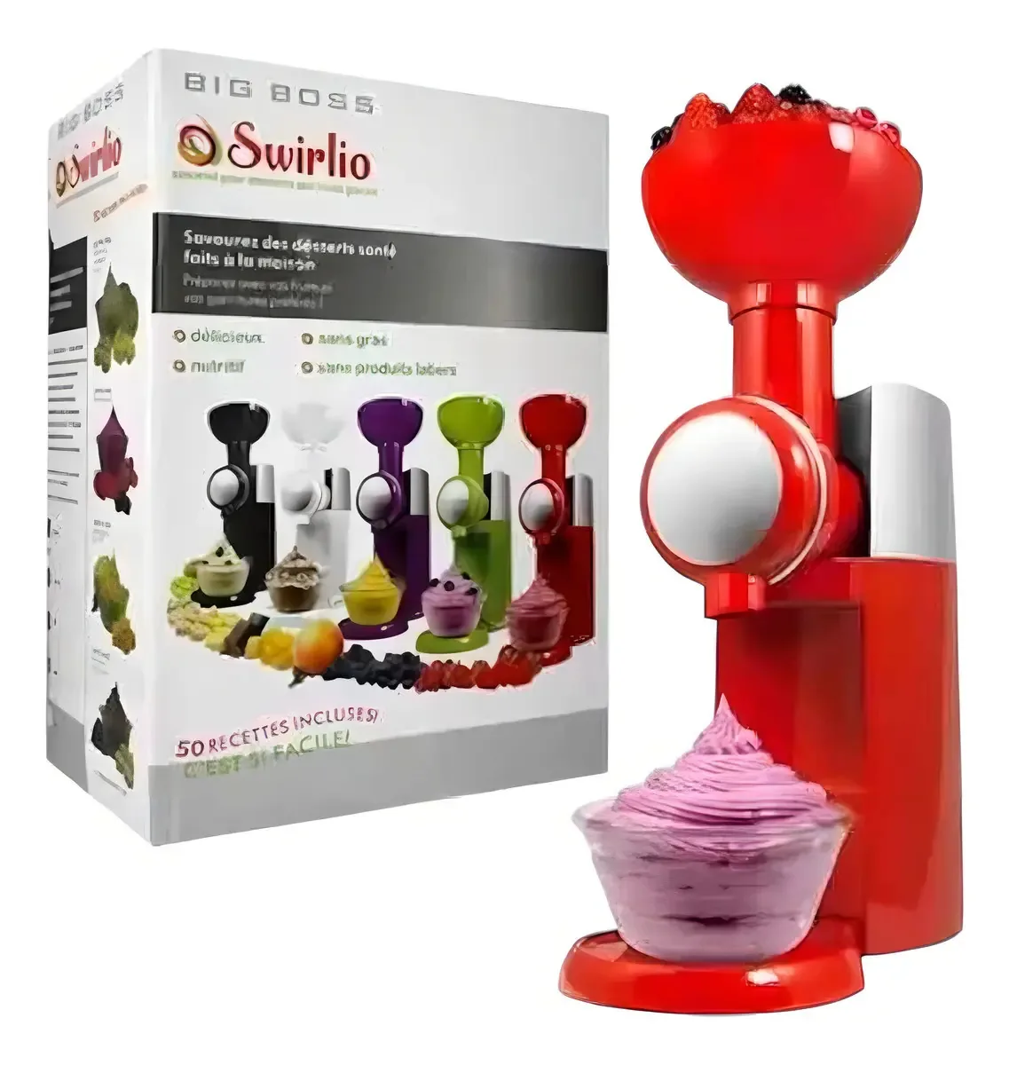 Capacidade da máquina de sorvete Big Boss Swirlio 3l 110v Frequência de cor 0