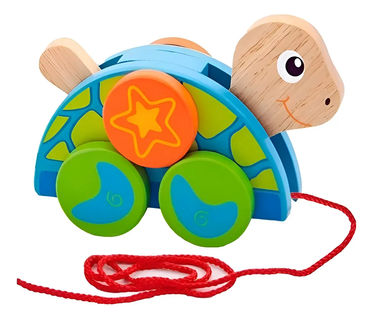 Brinquedos com vigas de madeira Boy Didactic Trawler Turtle