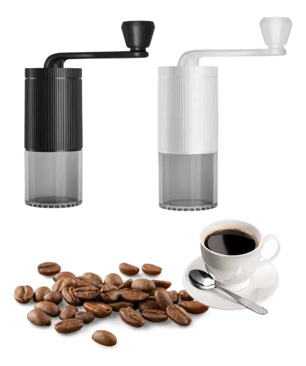 Moedor de café manual Moedor de grãos Moedor de cerâmica branco/preto