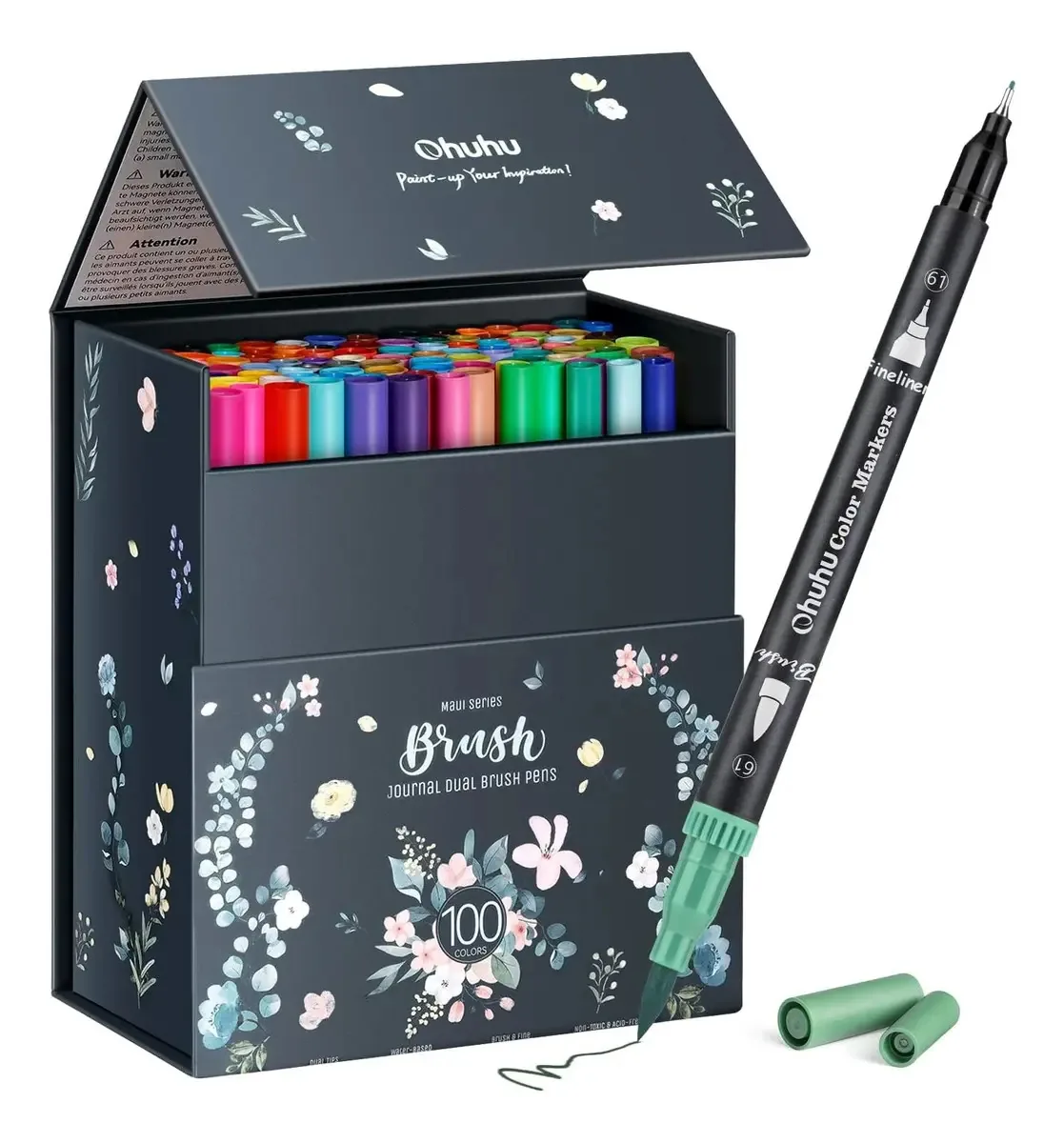Conjunto de marcadores Ohuhu, 100 cores