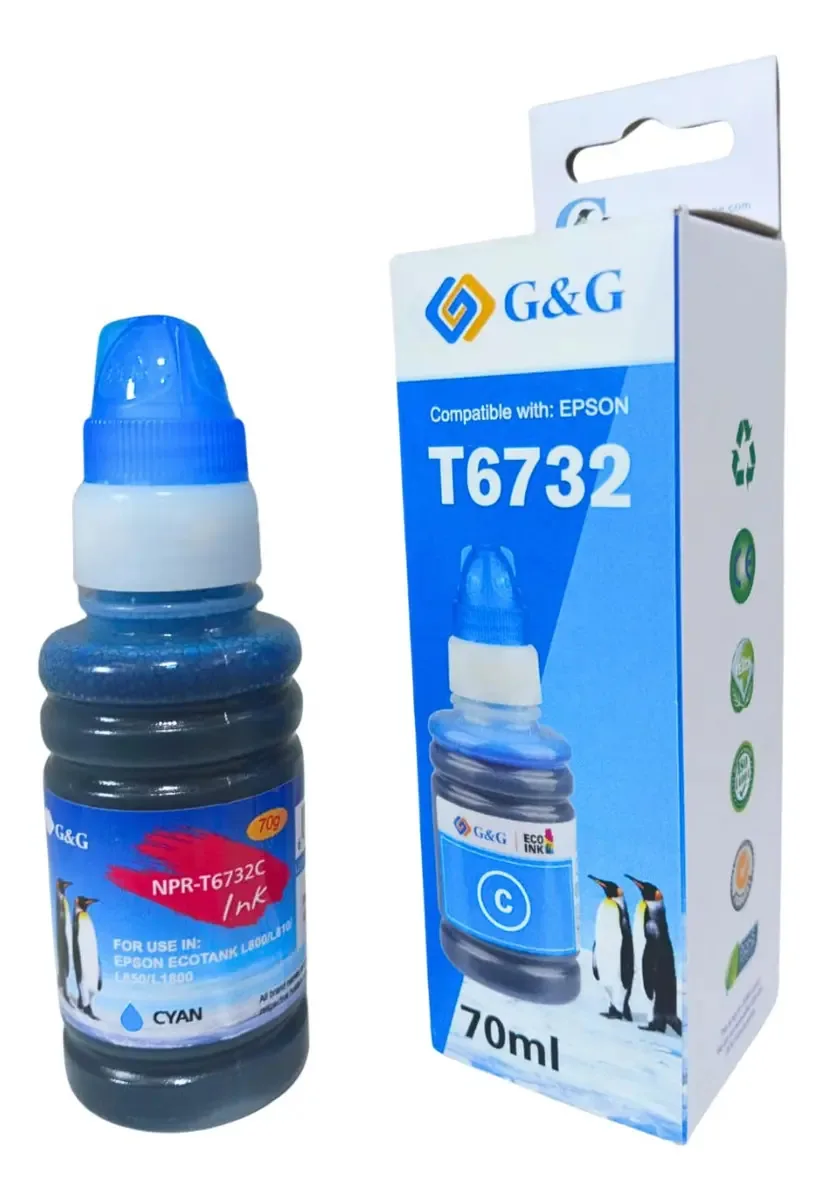 Tintas alternativas para tinta ciana Epson T673 70ml L800 L810 L1800