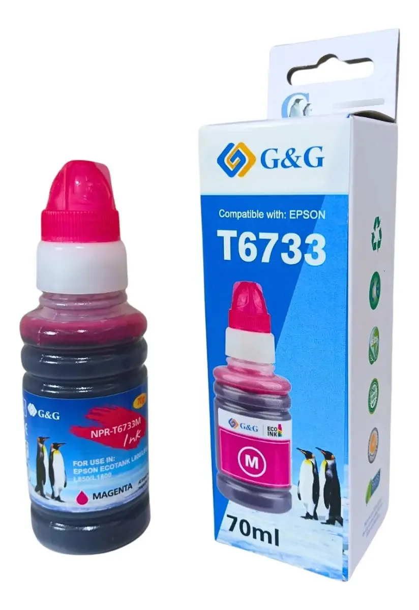 Tintas alternativas para tinta magenta Epson T673 70ml L800 L810 L1800